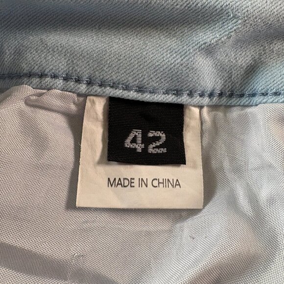 Wulful Light Blue Denim Casual 5-Pocket Straight Leg Men's Size 42x29.75 - Picture 4 of 11